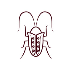 cockroach icon, line style