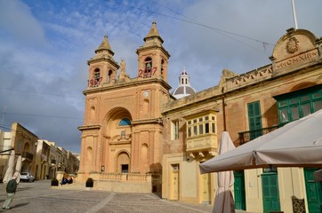 Obraz premium Malta, Marsa Scirocco - Marsaxlokk, Parish Church of Our Lady of Pompeii