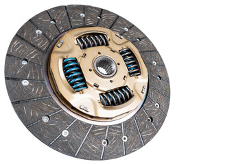 Car repair kit clutch manual gearbox isolated on a white background. Car and truck clutch disk....