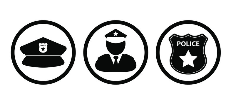 police icon on white background