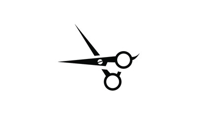 black scissors logo Icon Design.