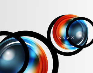 Abstract background - glossy glass bubbles, abstract sphere shapes. Vector Illustration For Wallpaper, Banner, Background, Card, Book Illustration, landing page