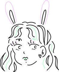 うさ耳の女子
