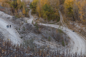 the road in the canyon.