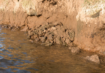 Soft soil river bank erosion