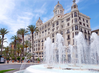 Alicante architecture, view from city centre, Costa Banca,Spain