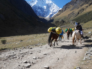 hikers in the mountains, salkantay trek