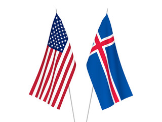 America and Iceland flags