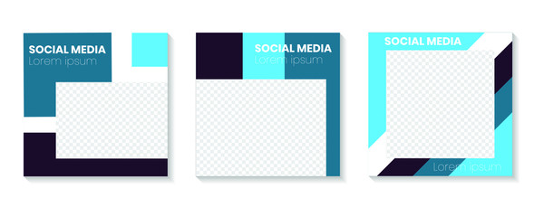 square banner with simple corporate posts, Easy Use in banners, promotion designs, branding company, bloggers, designers, shop owners, entrepreneurs and businesses. Social media post template. Vector