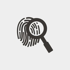 finger print scratch icon vector illustration and symbol for website and graphic design