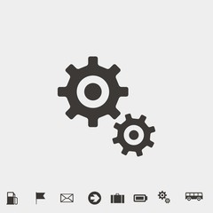 gear setting icon vector illustration and symbol for website and graphic design
