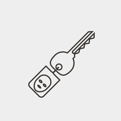 hacker access key icon vector illustration and symbol for website and graphic design