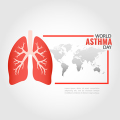 Vector Illustration of World Asthma Day.