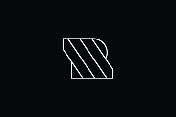 Minimal elegant monogram art logo. Outstanding professional trendy awesome artistic RM MR RW WR initial based Alphabet icon logo. Premium Business logo White color on black background