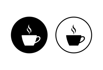 Cup of coffee icons set on white background. Coffee cup icon. Coffee vector icon. Tea