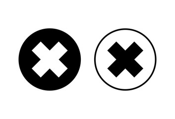 Fototapeta premium Close icons set on white background. Delete icon. remove, cancel, exit symbol