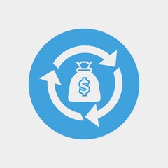 money rotation icon vector illustration and symbol for website and graphic design