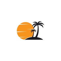 Palm tree summer logo