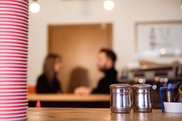 Coffee Shop Bar Counter Cafe Restaurant Relaxation Concept.