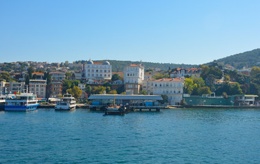 Fototapeta na wymiar Buyukada, one of the Princes' Islands, also called Adalar, in the Sea of Marmara off the coast of Istanbul