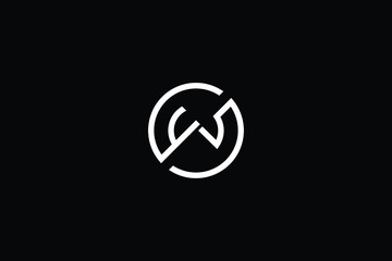 Minimal elegant monogram art logo. Outstanding professional trendy awesome artistic SW WS initial based Alphabet icon logo. Premium Business logo White color on black background