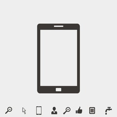 tablet smartphone icon vector illustration and symbol for website and graphic design