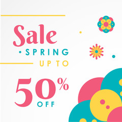 Spring Sale Banner Vector Design For Celebrate Moment