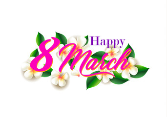Obraz premium Cartoon style spring poster. Decorate lettering text and bright colorful elements. Vector illustration.