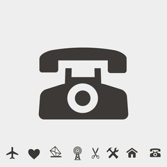 telephone icon vector illustration and symbol for website and graphic design