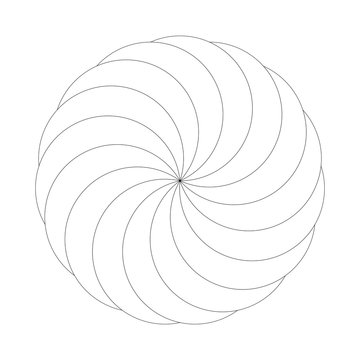 The circular pattern, geometric mandala. black and white vector illustration. Vector geometric shapes. Graphical element for design work.