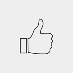 thumbs up icon vector illustration and symbol for website and graphic design