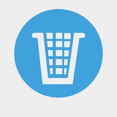 trash bin icon vector illustration and symbol for website and graphic design