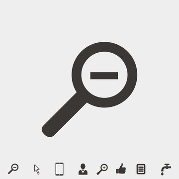 zoom out resize icon vector illustration and symbol for website and graphic design