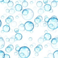 Circles seamless pattern. Round shapes blue background