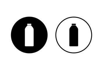 Bottle icons set on white background. Bottle icon in trendy flat design