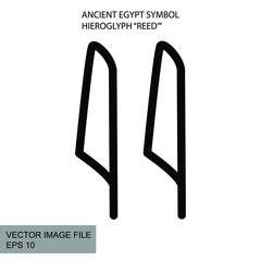 Ancient mystic egyptian symbol. Vector isolated editable black icon on white background. Egyptian paganism. Ancient egyptian religion. Hieroglyph. Magic amulets. Mystic Talisman.
