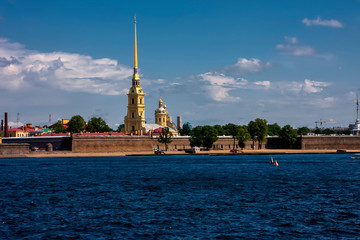 Fortress on an island in the distance