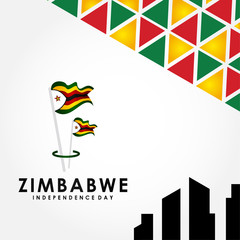 Zimbabwe Independence Day Vector Design For Banner or Background