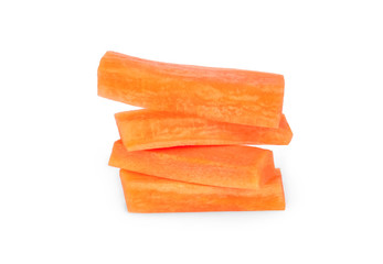 carrot sticks isolated on white background