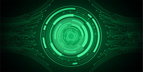 green eye cyber circuit future technology concept background