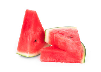 sliced watermelon isolated on white background