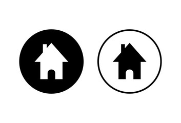 Home icons set on white background. House vector icon. Address