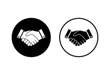 Handshake icons set on white background. Business handshake. contract agreement. Trust icon vector. Deal. Done. partnership icon