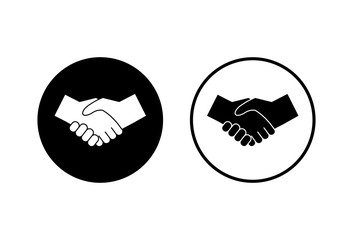 Handshake icons set on white background. Business handshake. contract agreement. Trust icon vector. Deal. Done. partnership icon