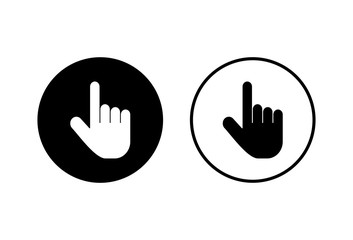 Fototapeta premium Hand cursor icons set on white background. Hand click icon. Finger pointer isolated vector