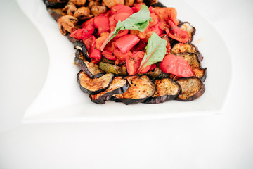 frische Antipasti mit Aubergine