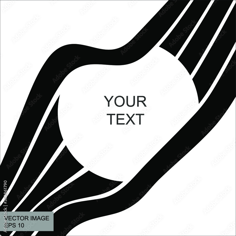 Poster abstract rippled lines pattern with wavy vibrant facture on background. square format. vector illust