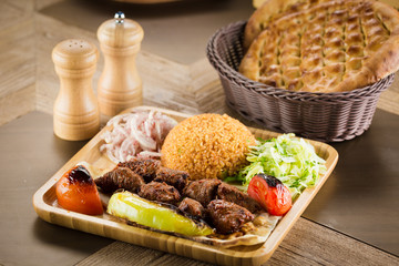 Lamb Kebabs with a side salad