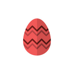 Easter egg. Flat color icon. Celebration vector illustration