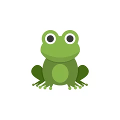 Fotobehang Frog. Flat color icon. Animal vector illustration © imaagio.stock